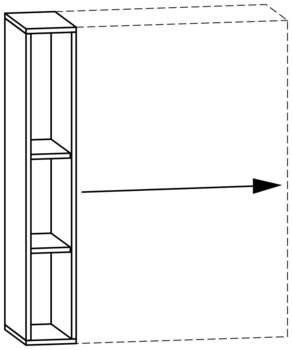 Produktbild von PROLINE Ausgleichs-Regalschrank, B 20 - 104,2 x H 125 x T 40 cm, PG1