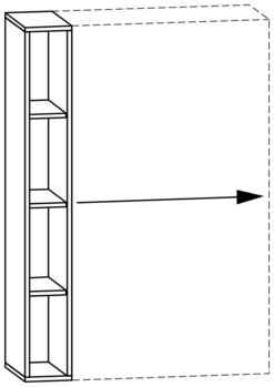 Produktbild von PROLINE Ausgleichs-Regalschrank, B 20 - 104,2 x H 150 x T 40 cm, PG1