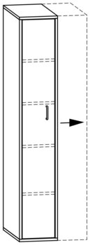 Produktbild von PROLINE Ausgleichs-Türschrank, B 30 - 53 x H 175 x T 60 cm, PG1