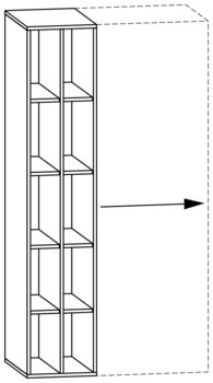 Produktbild von PROLINE Ausgleichs-Regalschrank, B 40 - 104,2 x H 200 x T 60 cm, PG1