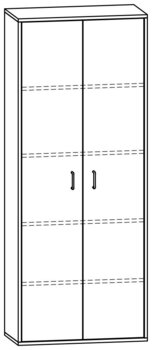 Produktbild von PROLINE Türschrank, B 80 x H 200 x T 40 cm, PG2