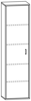 Produktbild von PROLINE Türschrank, B 53,1 x H 200 x T 40 cm, PG3