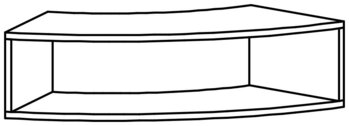 Produktbild von PROLINE Segmentschrank 1/6, B 100 x H 25 x T 40 cm, PG1