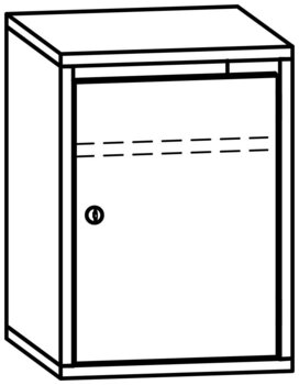 Produktbild von PROLINE Personalschrank, B 36 x H 50 x T 40 cm, PG1