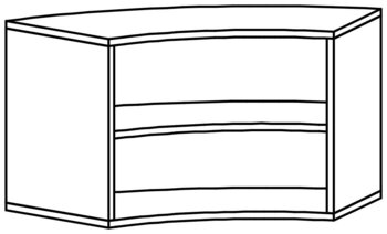 Produktbild von PROLINE Segmentschrank 1/6, B 100 x H 50 x T 40 cm, PG1