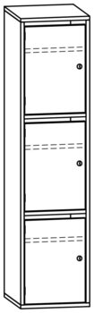 Produktbild von PROLINE Personalschrank, B 36 x H 150 x T 40 cm, PG1