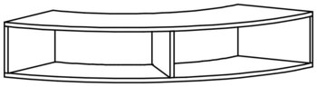 Produktbild von PROLINE Segmentschrank 1/4, B 141,4 x H 25 x T 40 cm, PG1