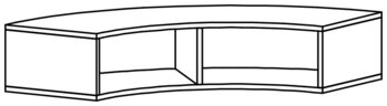 Produktbild von PROLINE Segmentschrank 1/4, B 141,4 x H 25 x T 40 cm, PG1