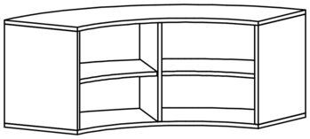 Produktbild von PROLINE Segmentschrank 1/4, B 141,4 x H 50 x T 40 cm, PG1