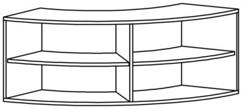 Produktbild von PROLINE Segmentschrank 1/4, B 141,4 x H 50 x T 40 cm, PG1