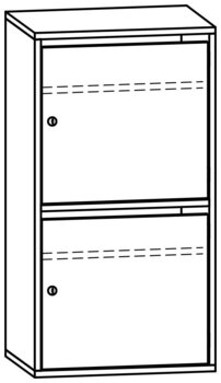 Produktbild von PROLINE Personalschrank, B 53,1 x H 100 x T 40 cm, PG1