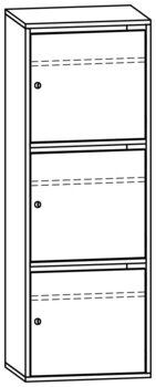 Produktbild von PROLINE Personalschrank, B 53,1 x H 150 x T 40 cm, PG1