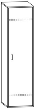 Produktbild von PROLINE Garderobenschrank, B 53,1 x H 200 x T 60 cm, PG1
