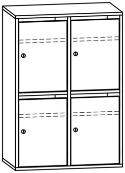 Produktbild von PROLINE Personalschrank, B 70,1 x H 100 x T 40 cm, PG1