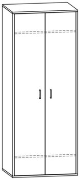 Produktbild von PROLINE Garderobenschrank, B 80 x H 200 x T 60 cm, PG1