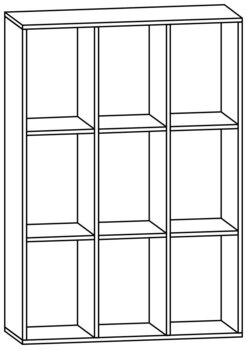 Produktbild von Schultaschenregalschrank, 9 Fächer, PG 1