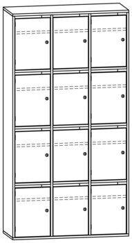 Produktbild von PROLINE Personalschrank, B 104,2 x H 200 x T 40 cm, PG1
