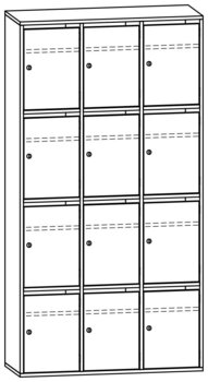 Produktbild von PROLINE Personalschrank, B 104,2 x H 200 x T 40 cm, PG1