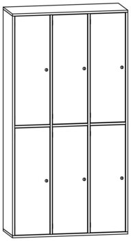 Produktbild von PROLINE Personalschrank, B 104,2 x H 200 x T 40 cm, PG1