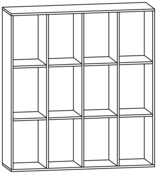 Produktbild von Schultaschenregalschrank, 12 Fächer, PG 1
