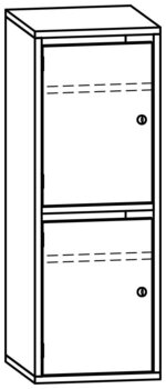 Produktbild von PROLINE Personalschrank, B 36 x H 100 x T 40 cm, PG2