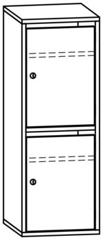 Produktbild von PROLINE Personalschrank, B 36 x H 100 x T 40 cm, PG2