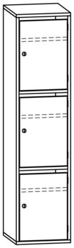Produktbild von PROLINE Personalschrank, B 36 x H 150 x T 40 cm, PG2