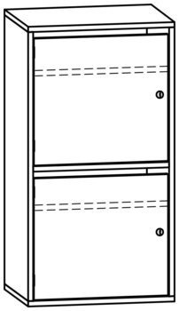 Produktbild von PROLINE Personalschrank, B 53,1 x H 100 x T 40 cm, PG2