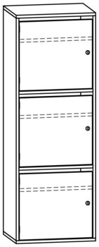 Produktbild von PROLINE Personalschrank, B 53,1 x H 150 x T 40 cm, PG2