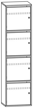 Produktbild von PROLINE Personalschrank, B 53,1 x H 200 x T 40 cm, PG2