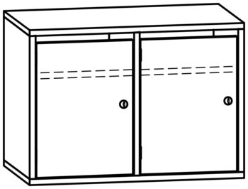 Produktbild von PROLINE Personalschrank, B 70,1 x H 50 x T 40 cm, PG2