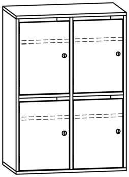 Produktbild von PROLINE Personalschrank, B 70,1 x H 100 x T 40 cm, PG2