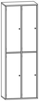 Produktbild von PROLINE Personalschrank, B 70,1 x H 200 x T 40 cm, PG2