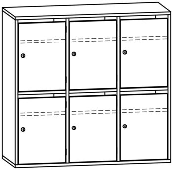 Produktbild von PROLINE Personalschrank, B 104,2 x H 100 x T 40 cm, PG2