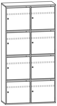 Produktbild von PROLINE Personalschrank, B 104,2 x H 200 x T 40 cm, PG2