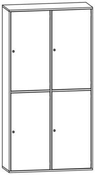 Produktbild von PROLINE Personalschrank, B 104,2 x H 200 x T 40 cm, PG2