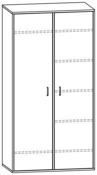 Produktbild von PROLINE Garderobenschrank, B 104,2 x H 200 x T 60 cm, PG2