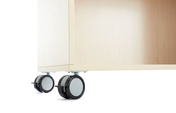 Produktbild von Rollen D75 mm 4er Set grau/schwarz, mit Feststeller, H 8,5 cm