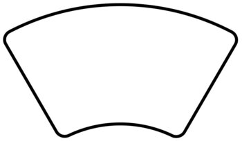 Produktbild von Bogen-Tischplatte PREMIUM, L 116,4 x B 66,7 cm