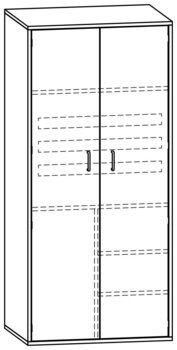 Produktbild von PROLINE Musikschrank, B 80 x H 175 x T 60 cm, PG1