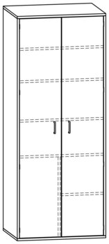 Produktbild von PROLINE Mehrzweckschrank, B 80 x H 200 x T 60 cm, PG1