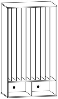 Produktbild von Liegepolsterschrank, B 111 x H 200 x T 66 cm, PG1