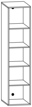 Produktbild von Wäscheschrank, B 46,8 x H 200 x T 66 cm, PG1