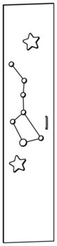 Produktbild von Stern-Tür links (T1) für Liegepolster- und Wäsche-Schränke mit B 46,8 cm, PG1