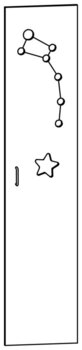 Produktbild von Stern-Tür rechts (T1) für Liegepolster- und Wäsche-Schränke mit B 46,8 cm, PG1