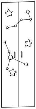 Produktbild von Stern-Türen-Set (T2) für Liegepolster und Wäsche-Schränke mit B 67,8 cm, PG1