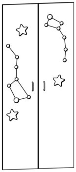 Produktbild von Stern-Türen-Set (T3) für Liegepolster-Schränke mit B 89,4 cm, PG1