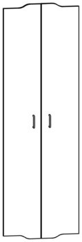 Produktbild von Form-Türen-Set (T2) für Liegepolster und Wäsche-Schränke mit B 67,8 cm, PG1