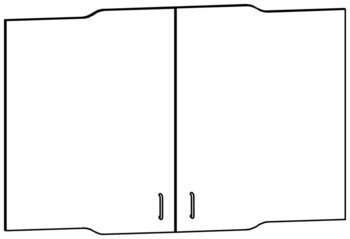 Produktbild von Form-Türen-Set (T6) für Liegepolster- und Kuschelbetten-Aufsatzschränke mit B 150 cm, PG1