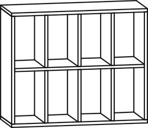 Produktbild von KiWi Windelregal offen, B 70,1 x H 58,4 x T 27 cm, PG1